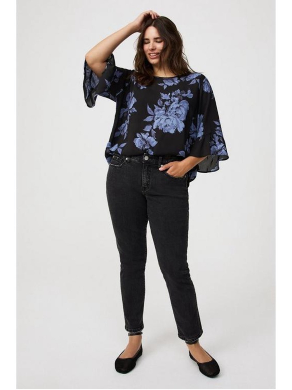 Torrid Abbey Georgette Ruffle Top (Size L//12/0X) - Picture 5 of 5